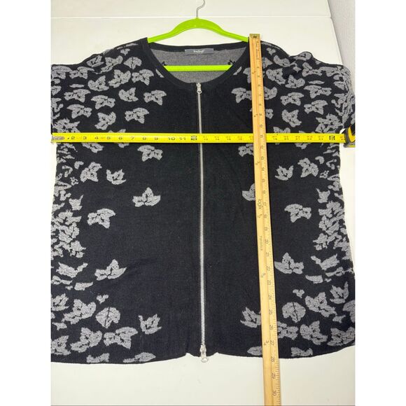 Backstage Women’s Bohemian Knit Full Zip Cardigan Leaf Print Size XL See Notes - Picture 5 of 7